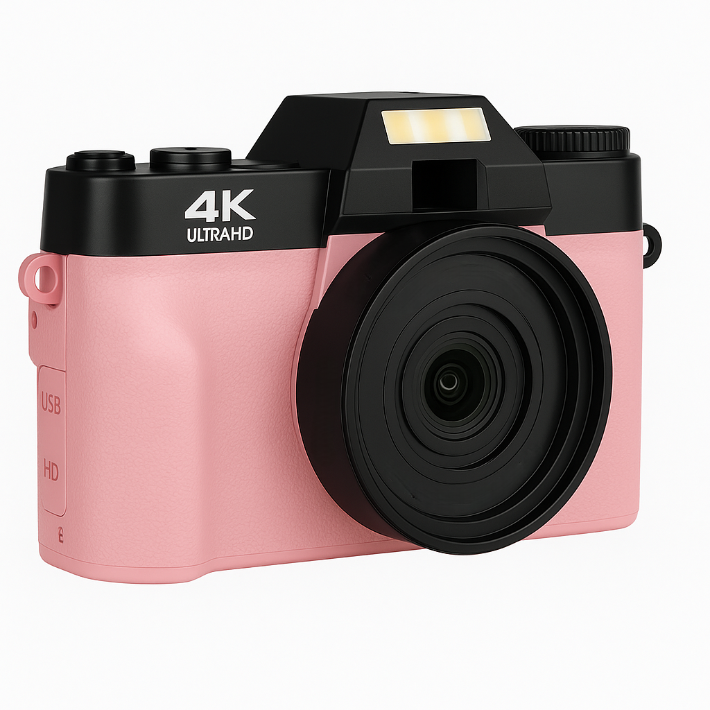 4K Digital Camera for Photography - Flip Screen 16X Zoom Autofocus Camcorder