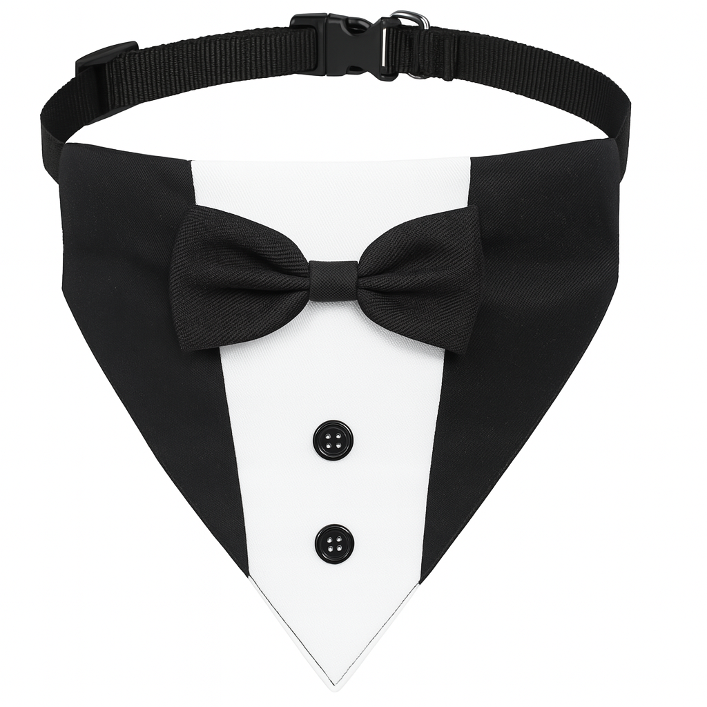 Dog Tuxedo – Formal Wedding Bandana with Bow Tie