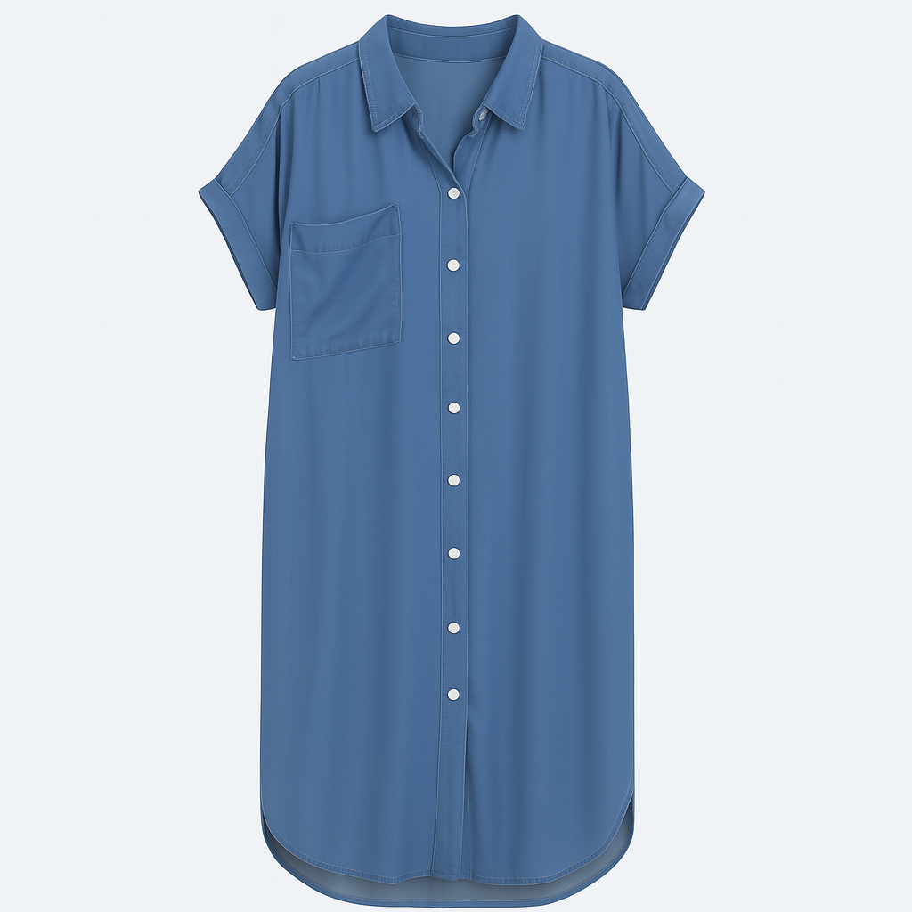 Summer Shirt Dress – Button-Up Casual Dress for Women