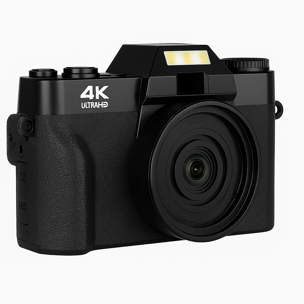 4K Digital Camera for Photography - Flip Screen 16X Zoom Autofocus Camcorder