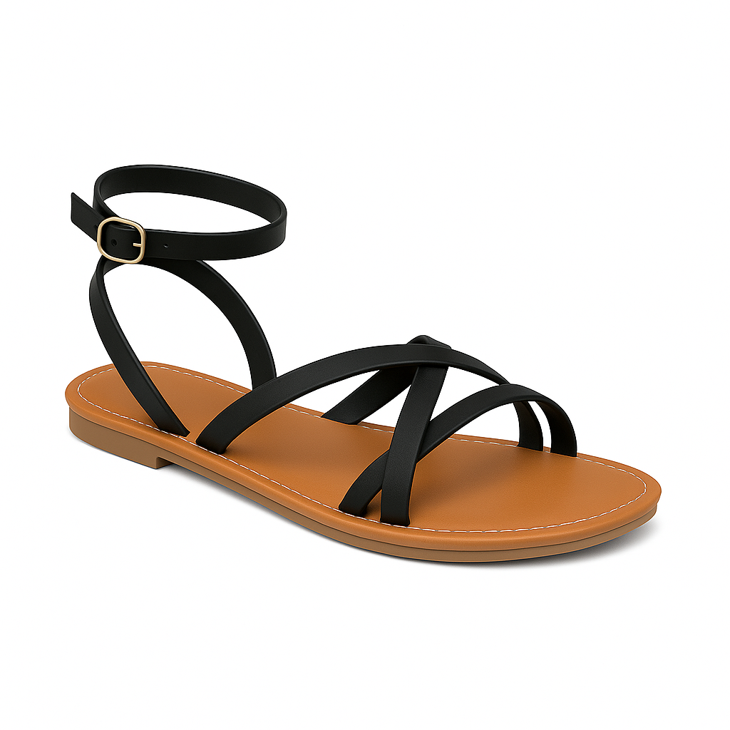 Summer Flat Sandals – Strappy Roman Style for Women