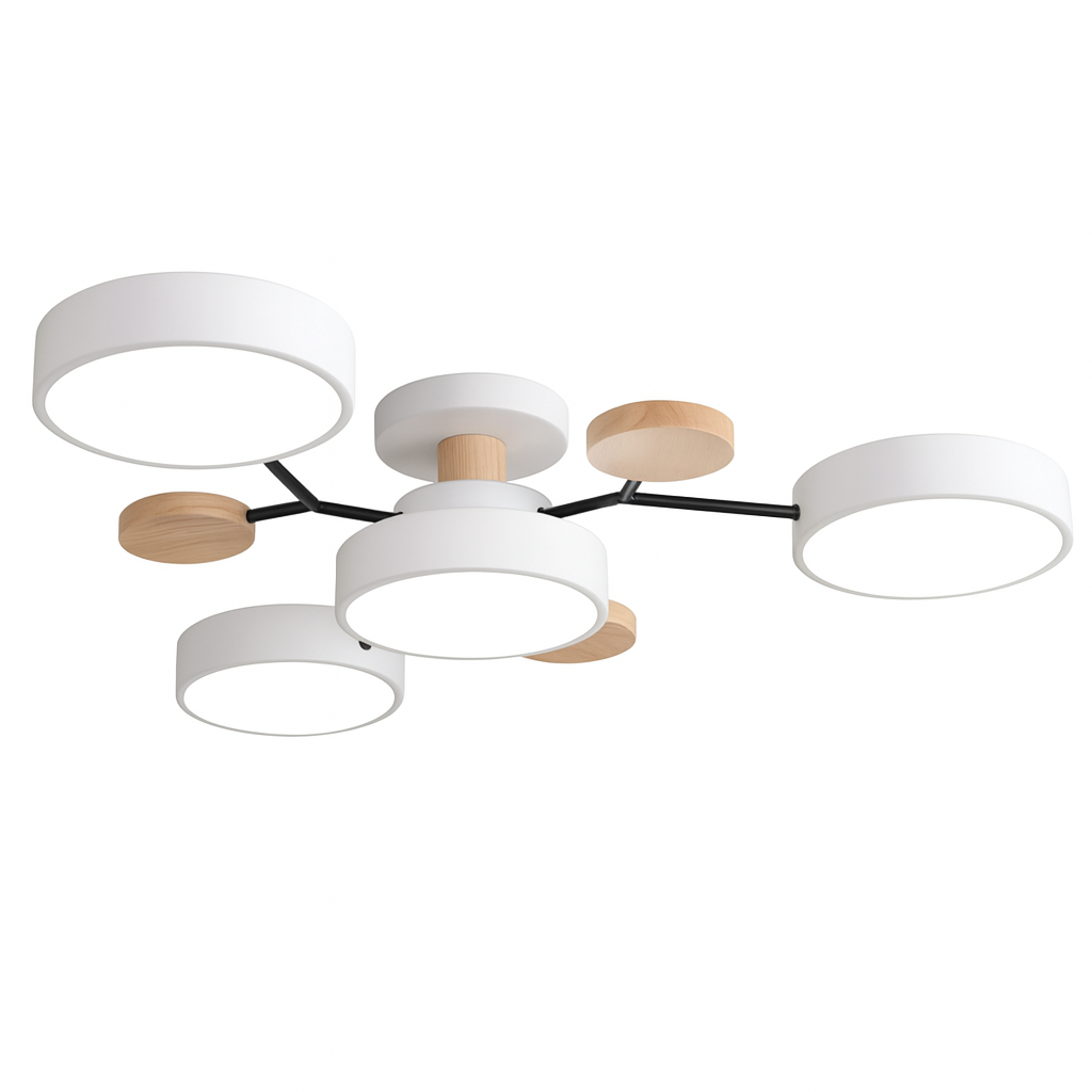 LED Ceiling Light for Bedroom – Modern Semi-Flush Mount