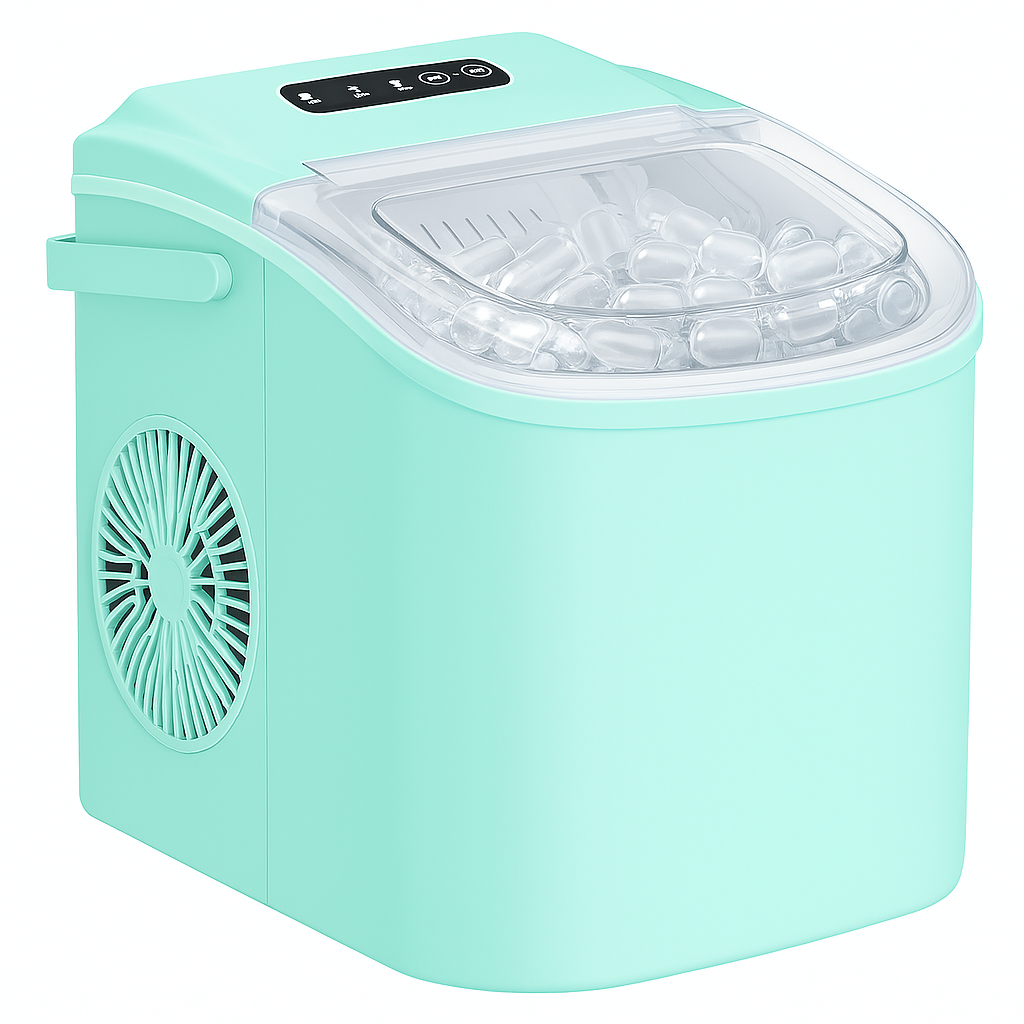 Countertop Ice Maker With Handle and Basket