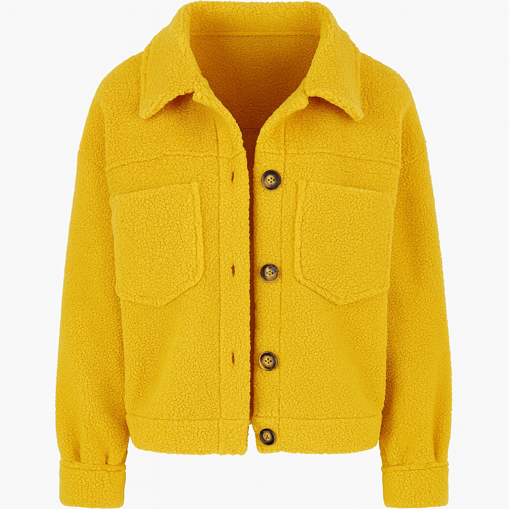 Teddy Coat – Short Button Jacket for Women