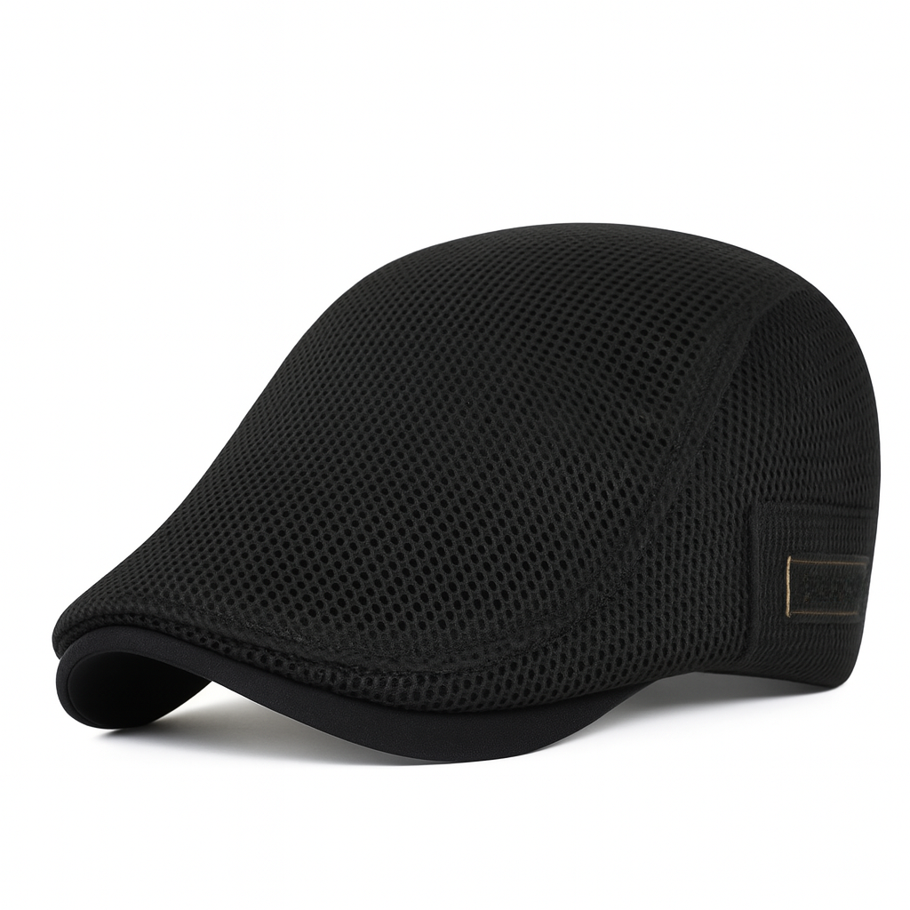 Men’s Summer Flat Cap – Mesh Sun Hat