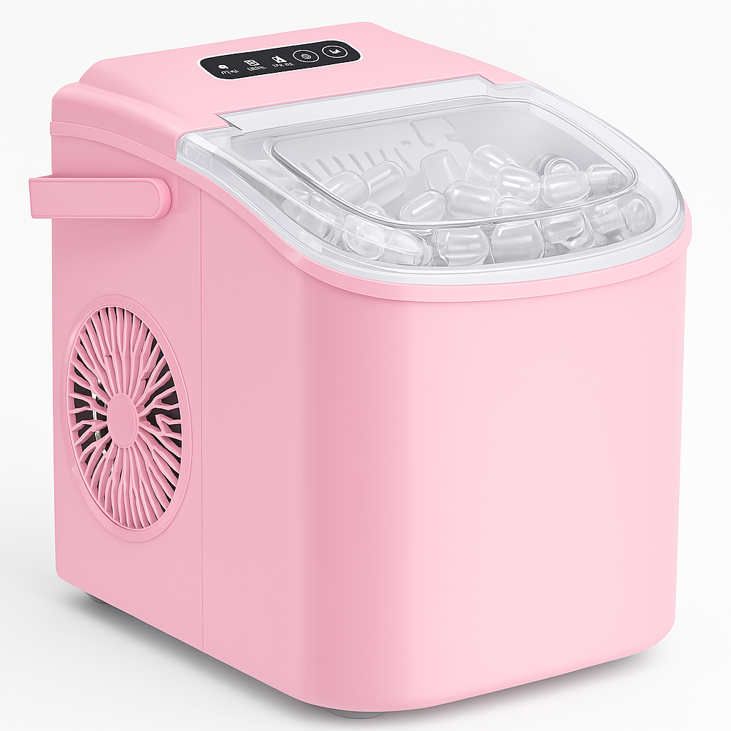 Countertop Ice Maker With Handle and Basket