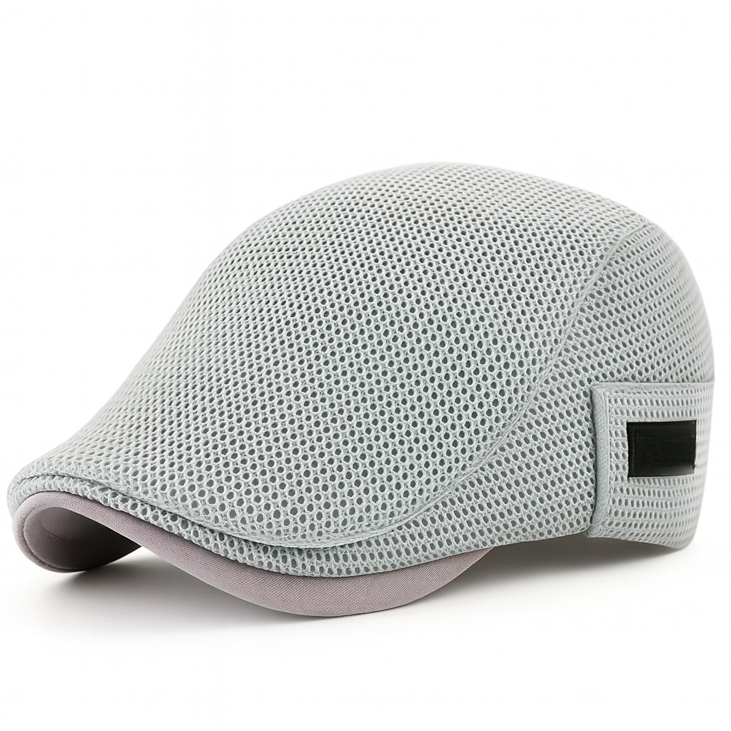 Men’s Summer Flat Cap – Mesh Sun Hat