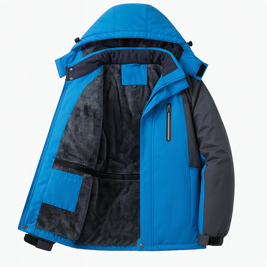 Men’s Winter Jacket – Parka with Hood and Pockets for Cold Weather