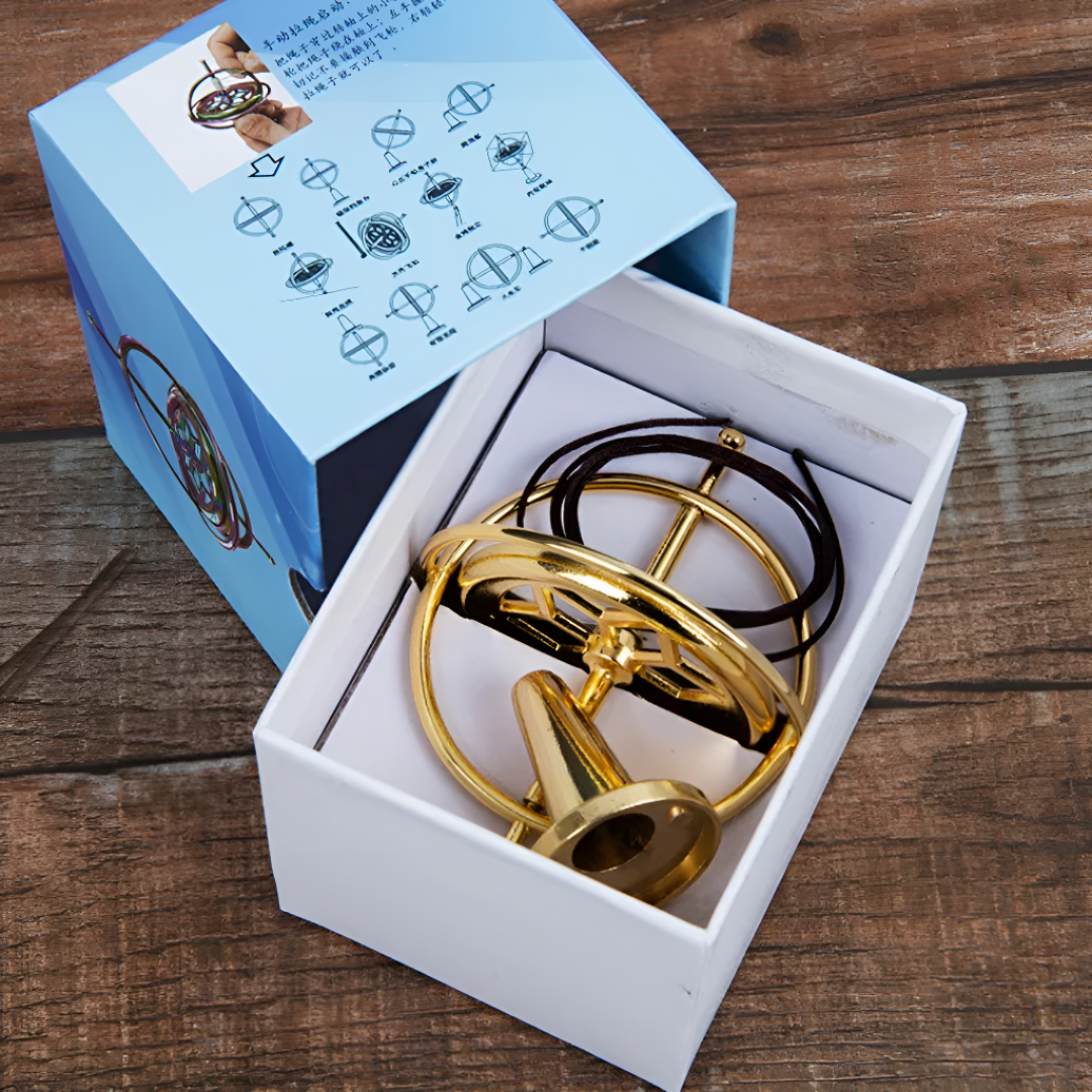 Vintage Gyroscope Toy Spinner – Precision Balance Desk Display