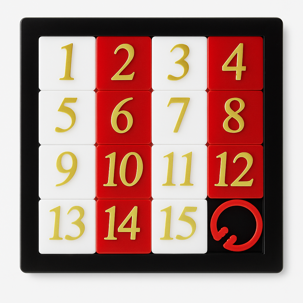 15 Piece Puzzle – Sliding Numbers Brain Teaser Educational Toy