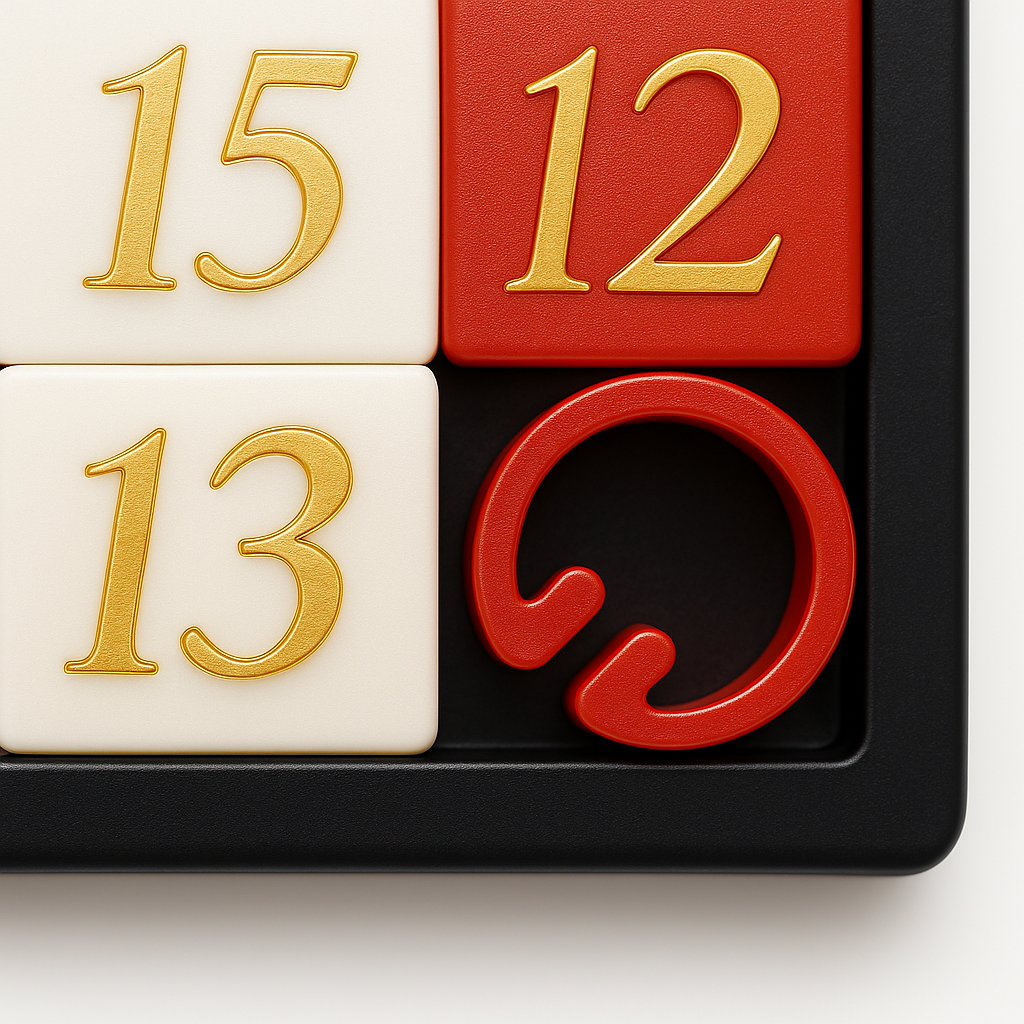15 Piece Puzzle – Sliding Numbers Brain Teaser Educational Toy