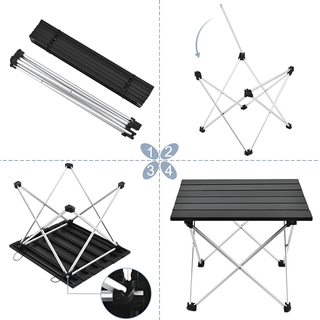 Portable Folding Camping Table with Carrying Bag