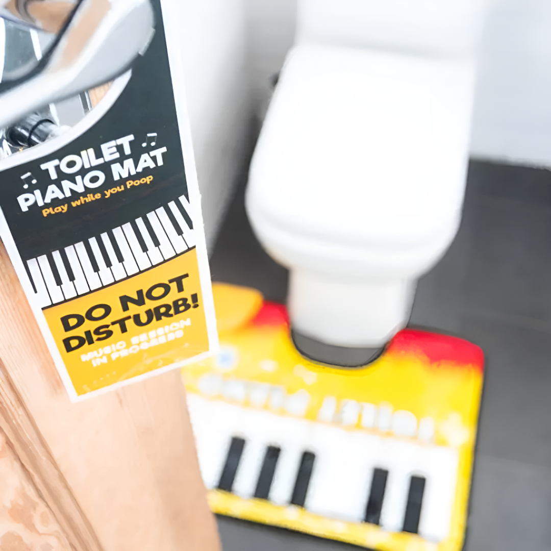 Potty Piano Mat – Musical Toilet Rug for Fun Bathroom Entertainment