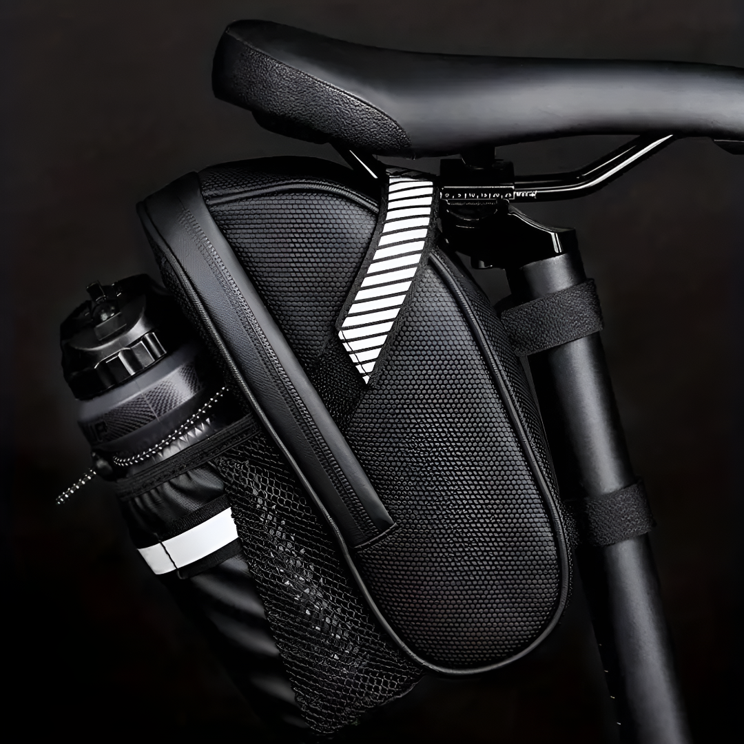 Waterproof Bike Seat Bag with Bottle Holder
