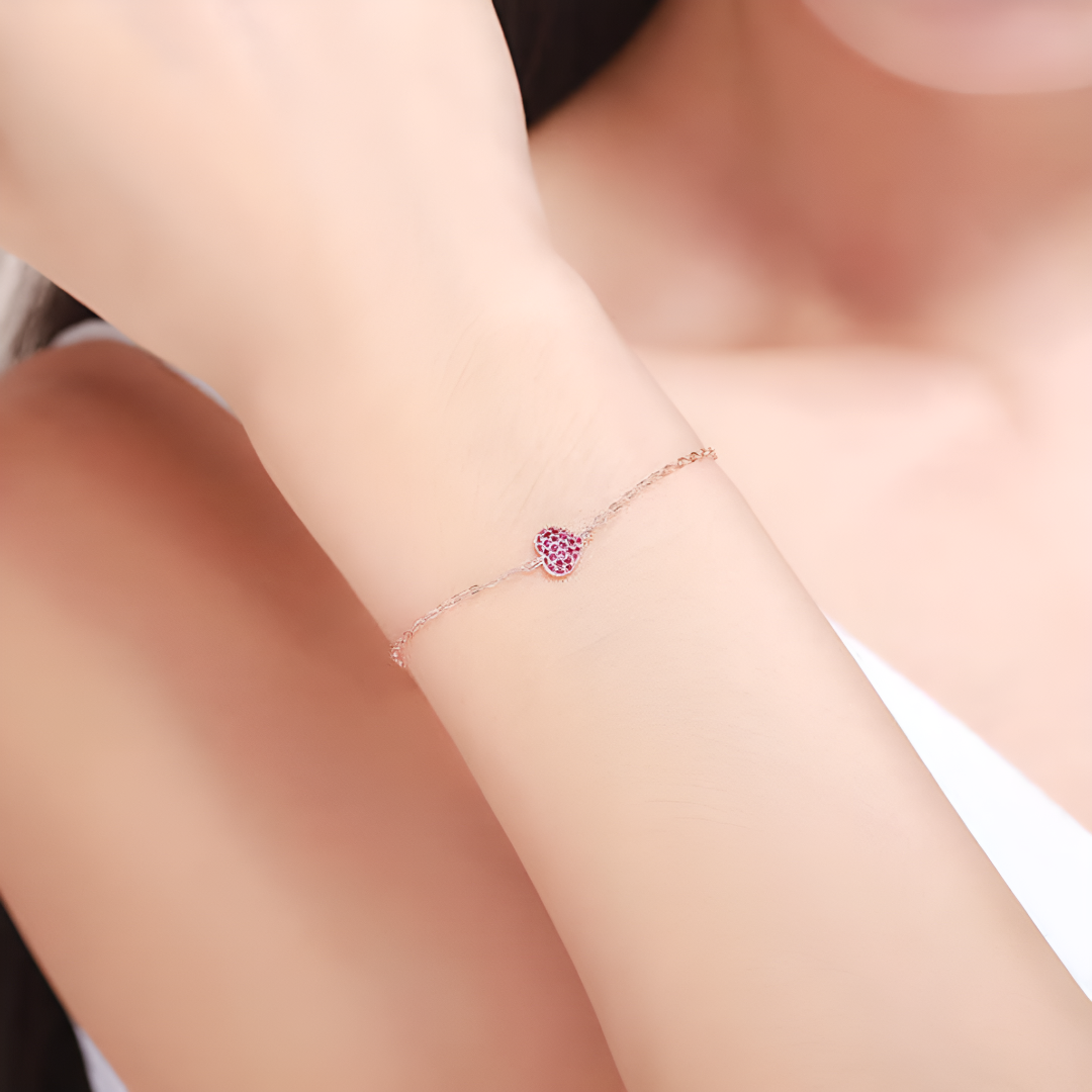 Sparkling Heart Bracelet