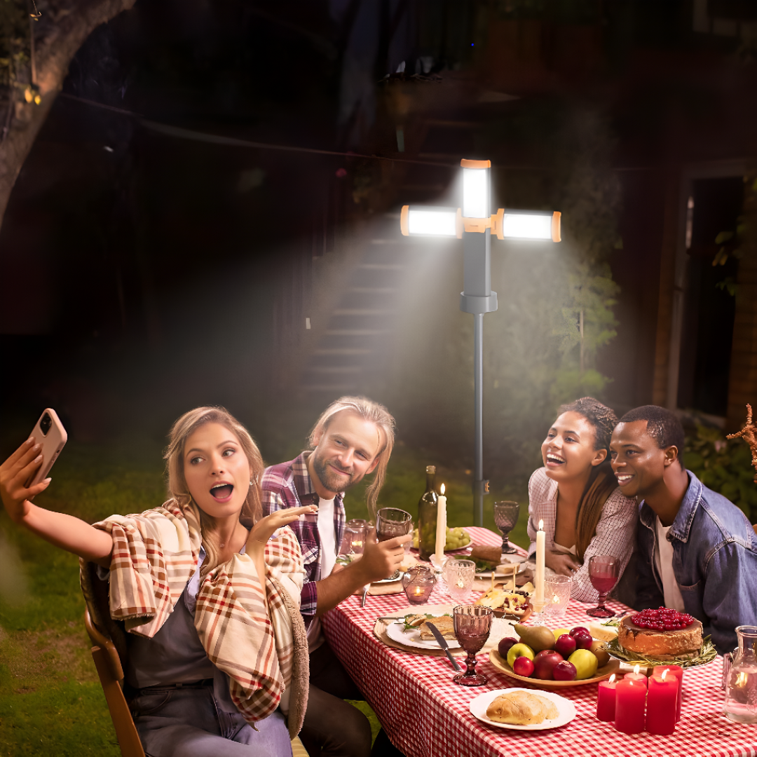 Rechargeable LED Camping Light Stand