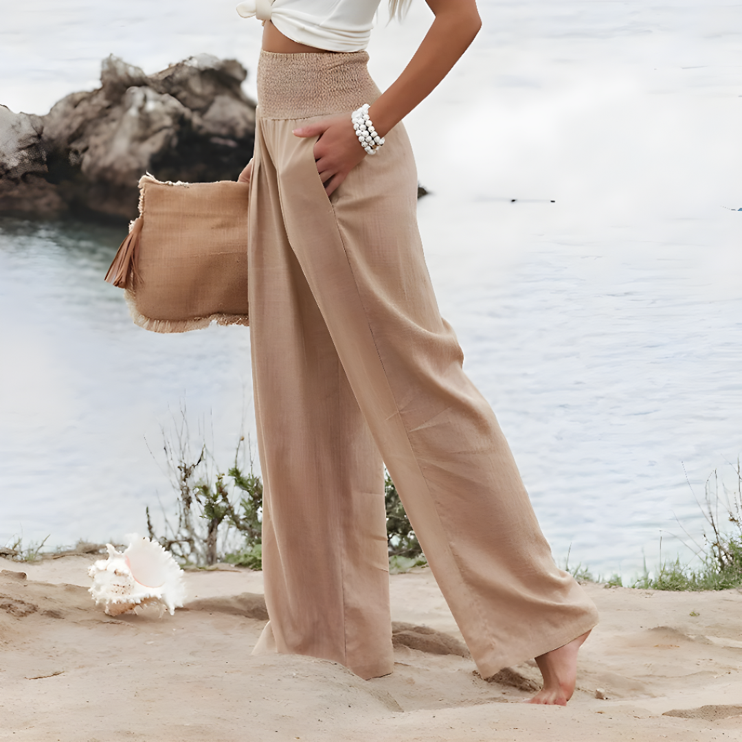 High Waisted Linen Pants for Women
