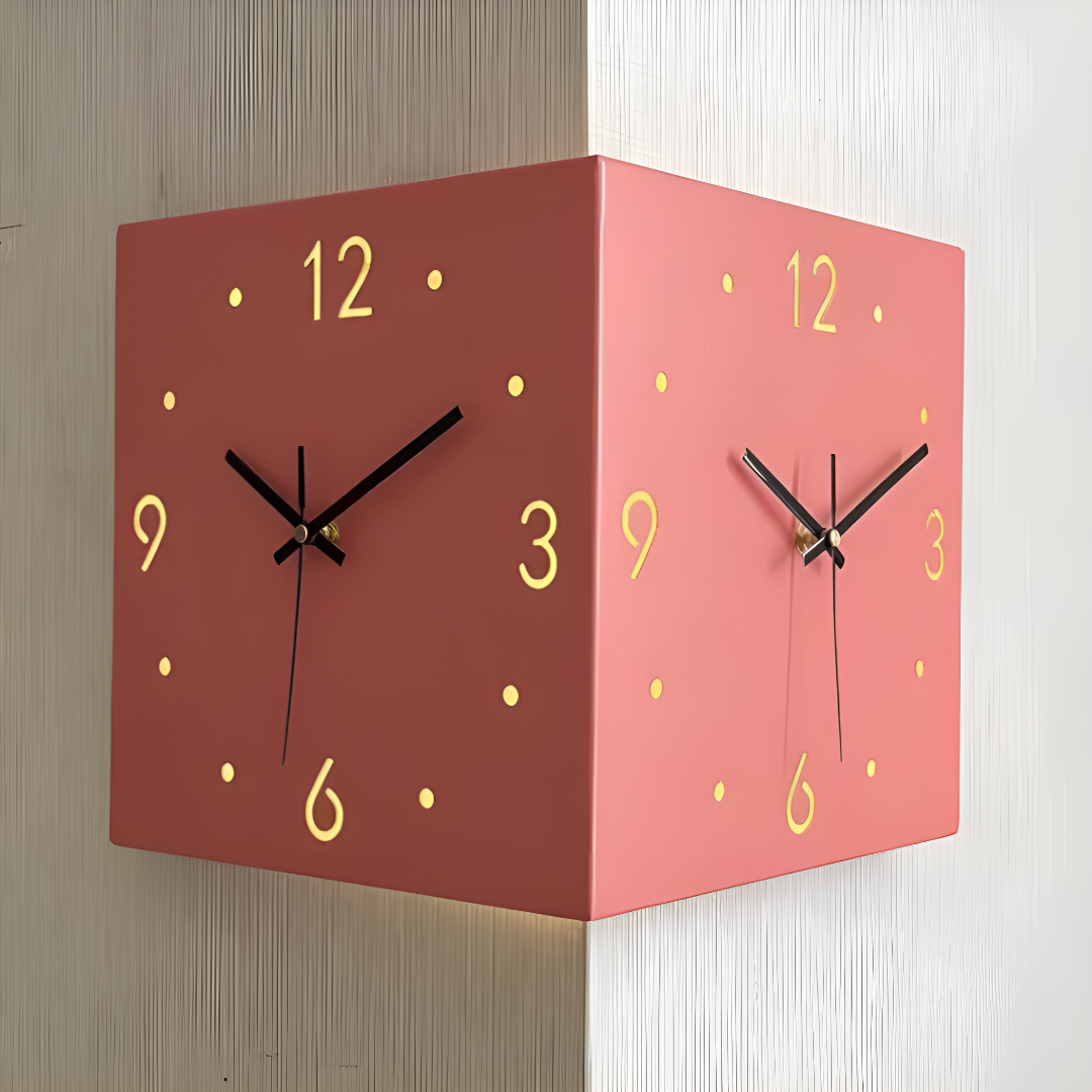 Corner Wall Clock with Light