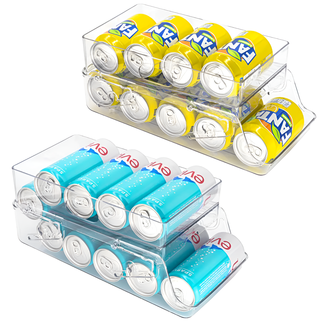 Stackable Rolling Soda Can Organizer