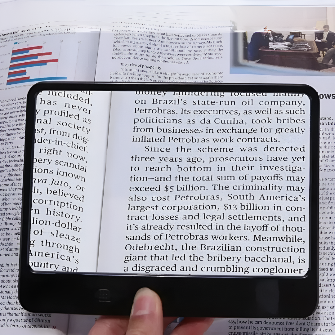 LED Lighted Page Magnifier for Reading