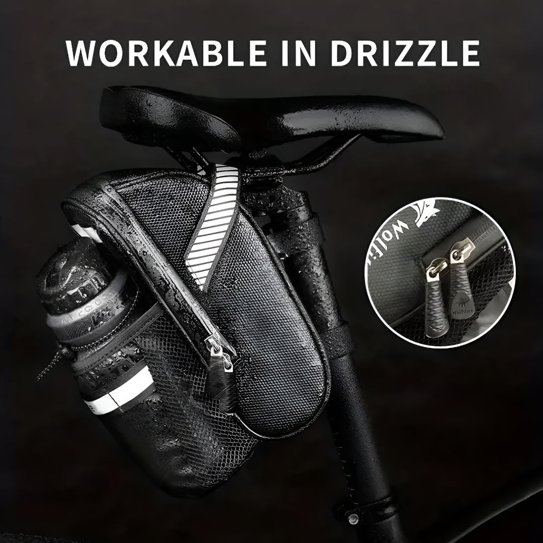 Waterproof Bike Seat Bag with Bottle Holder