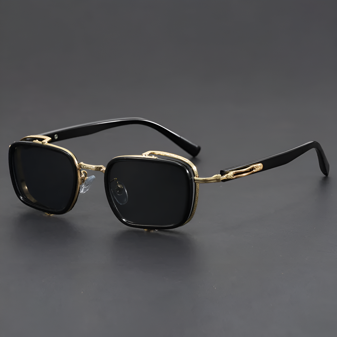 Vintage Gold Square Sunglasses for Men