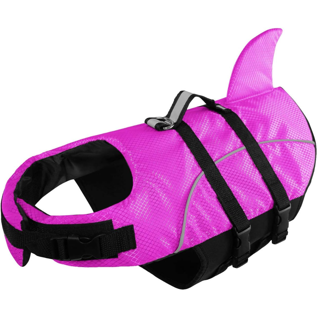 Shark Life Jacket with Handle for Dogs