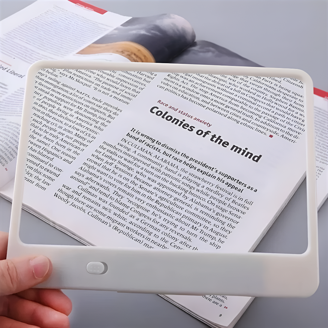 LED Lighted Page Magnifier for Reading