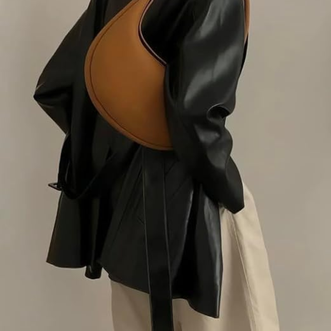 Crescent Crossbody Leather Purse