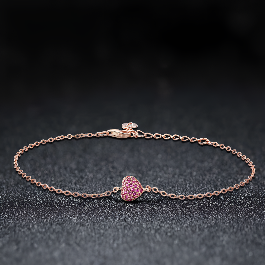 Sparkling Heart Bracelet