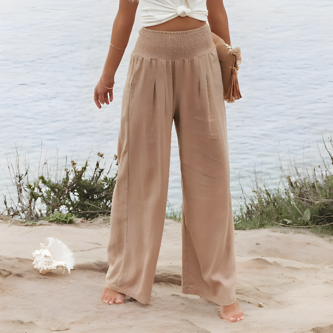 High Waisted Linen Pants for Women