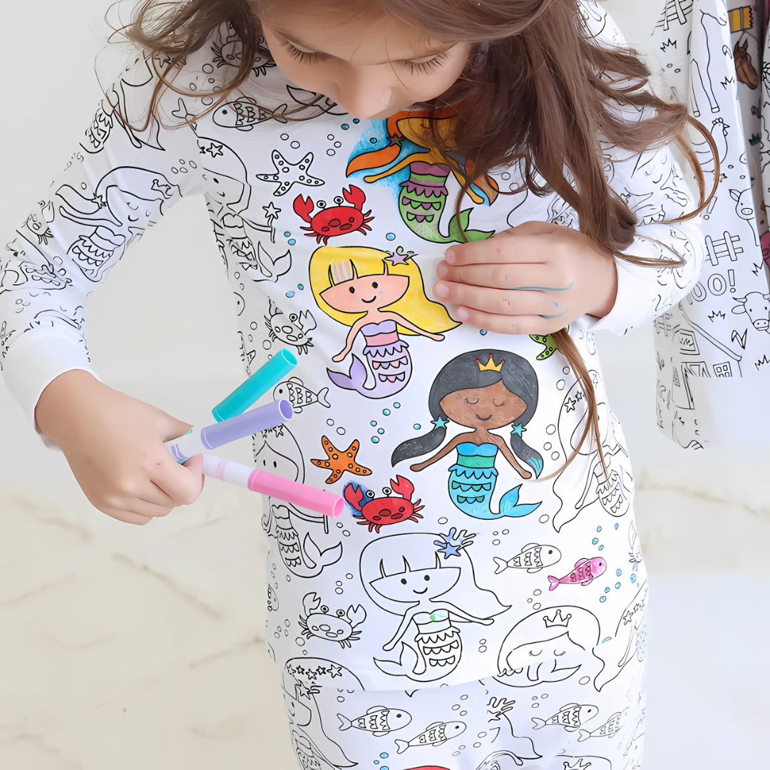 DIY Coloring Pajamas for Kids