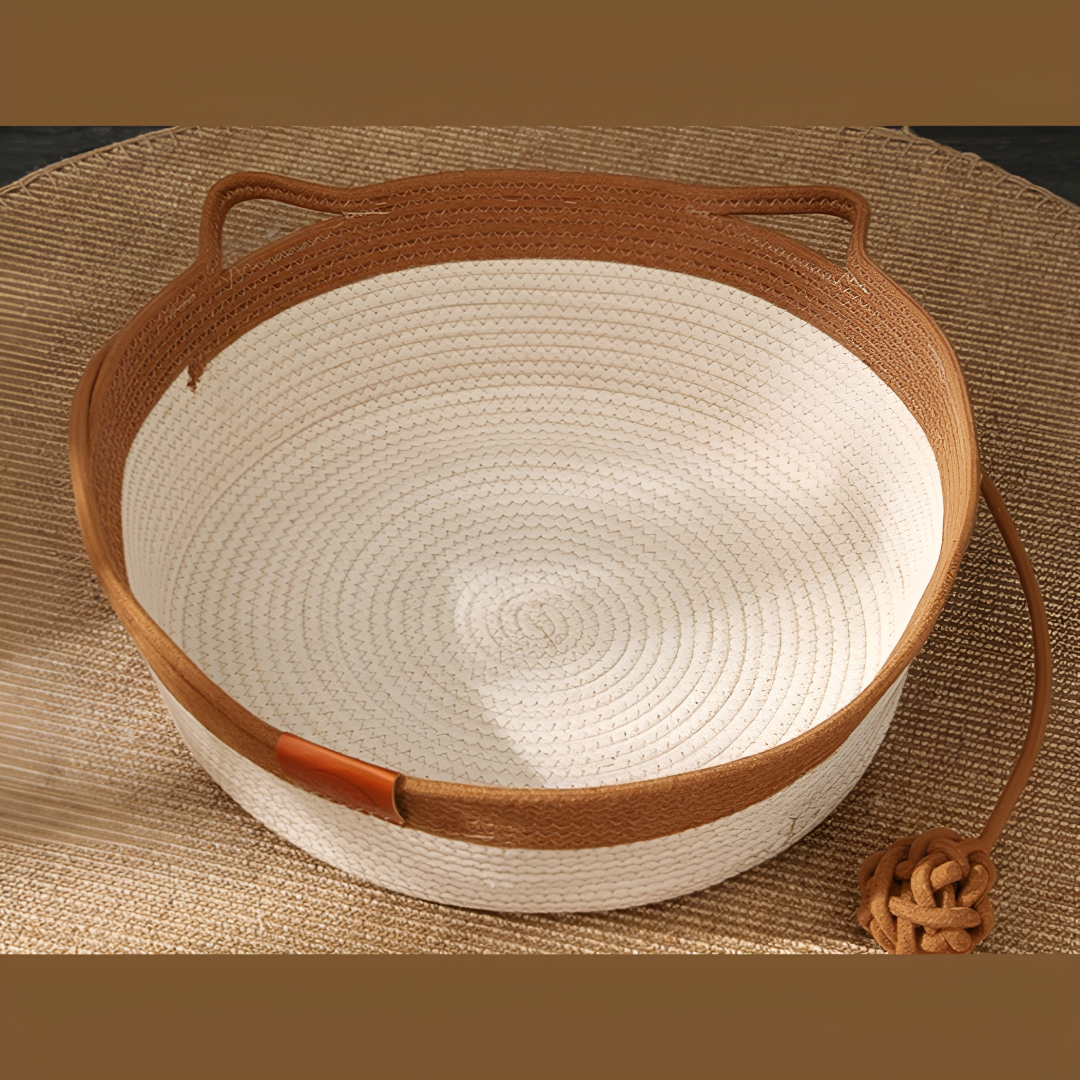 Woven Cat Basket Bed