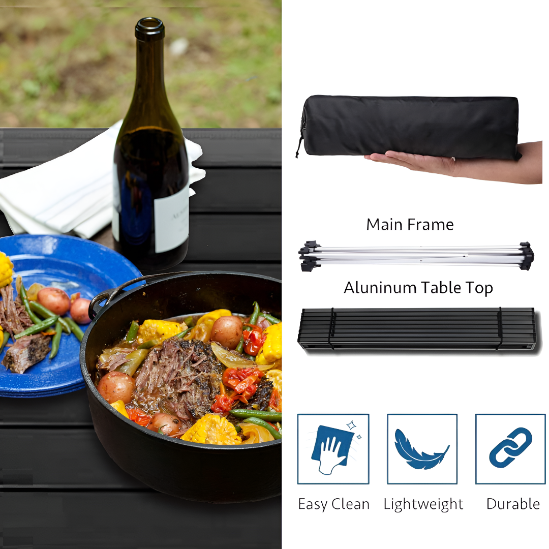 Portable Folding Camping Table with Carrying Bag