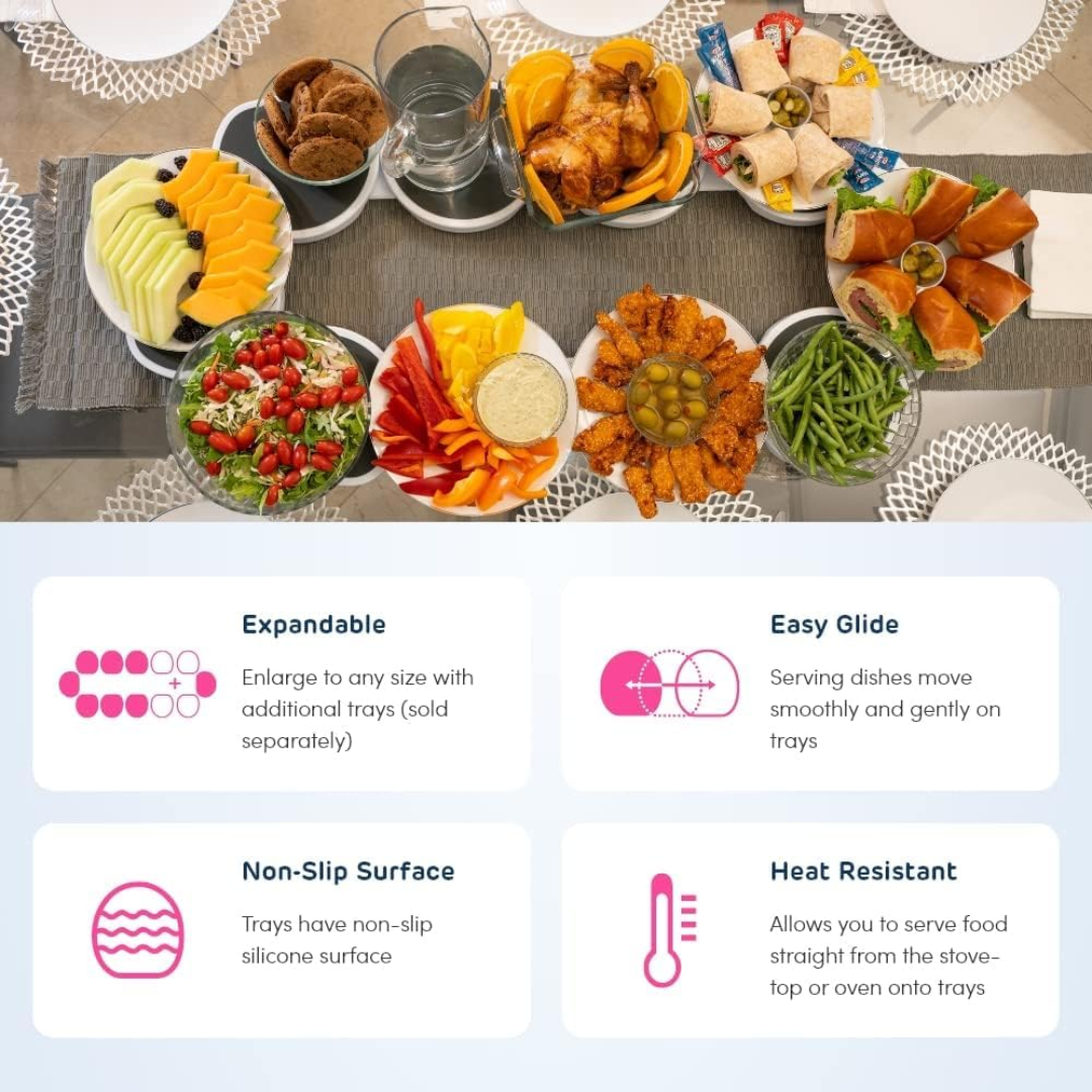 Rotating Serving Tray for Table