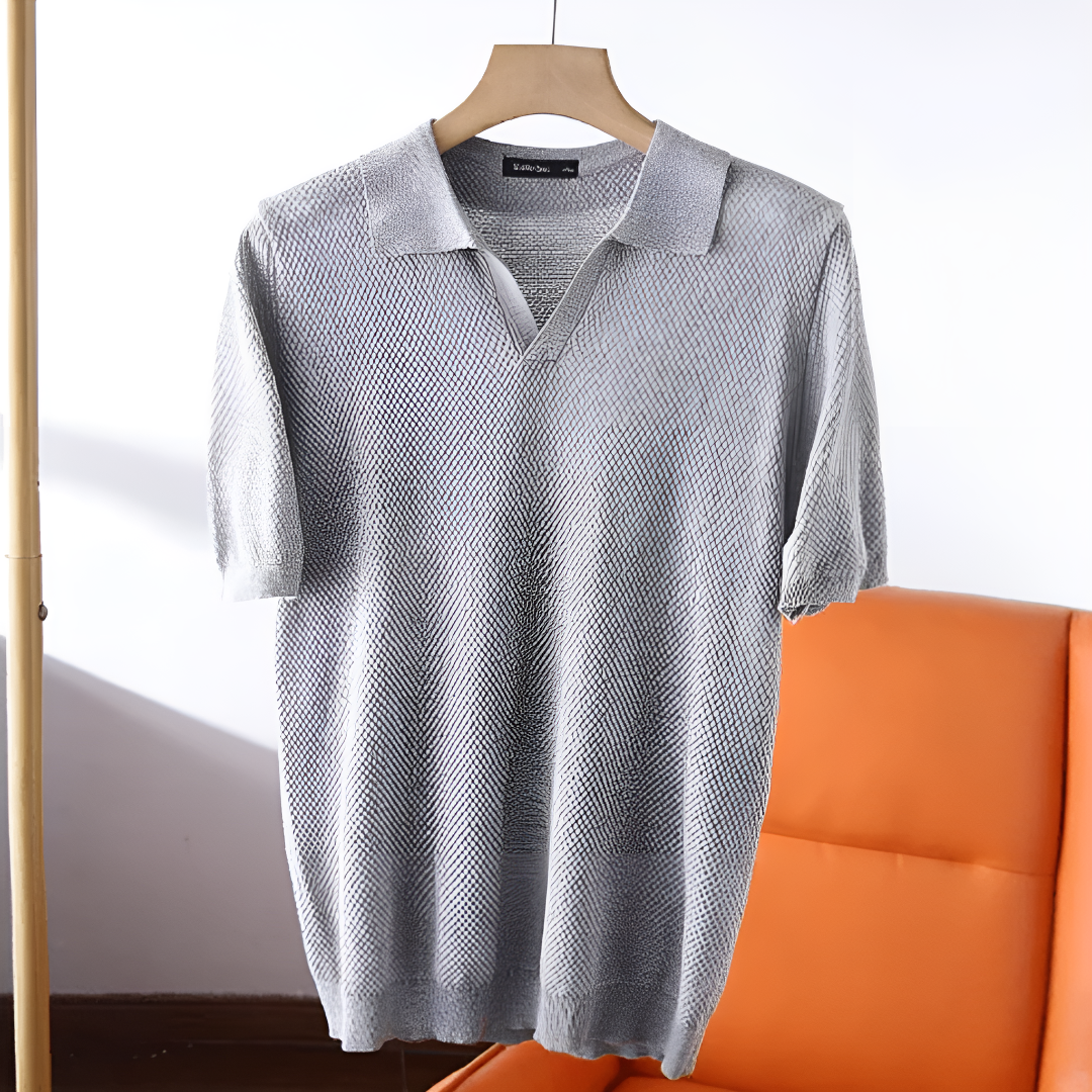 Breathable Short Sleeve Polo Shirt for Men