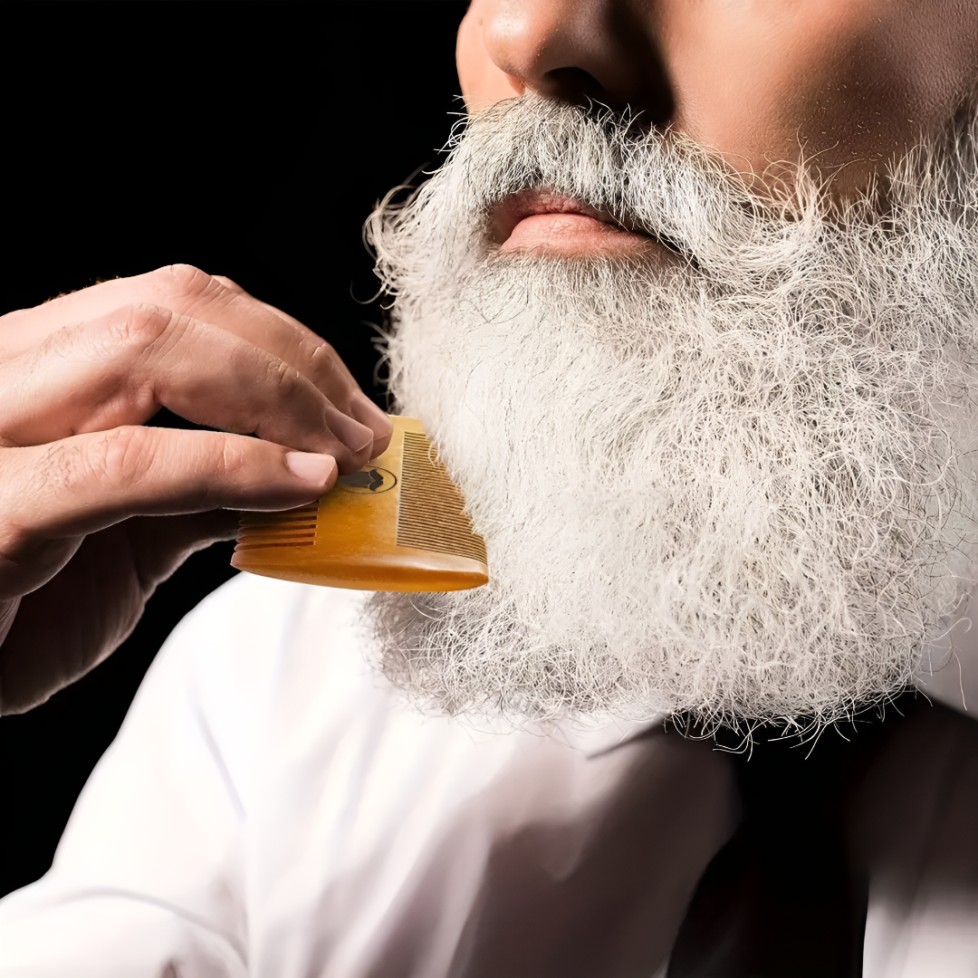 Beard Grooming Kit with Wooden Comb