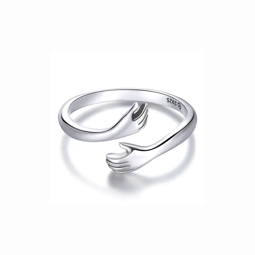 Gentle Hug Ring | Women's 925 Sterling Silver Adjustable Ring for Party Jewelry