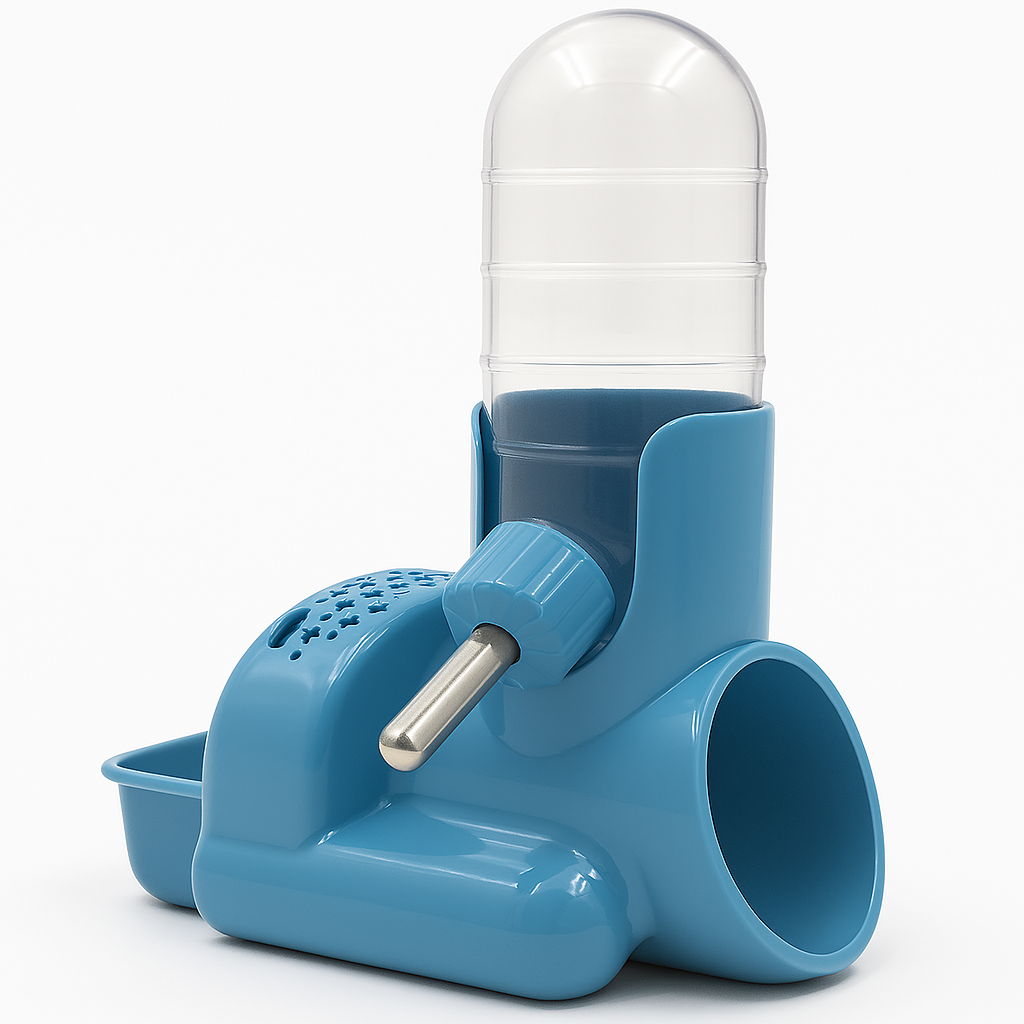 3-In-1 Hamster Feeder And Water Bottle Station With No-Drip Dispenser
