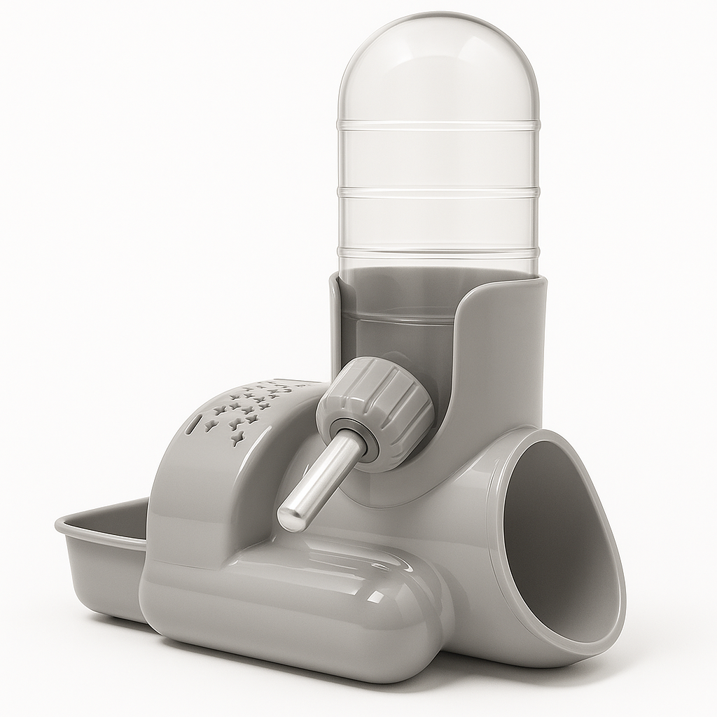 3-In-1 Hamster Feeder And Water Bottle Station With No-Drip Dispenser