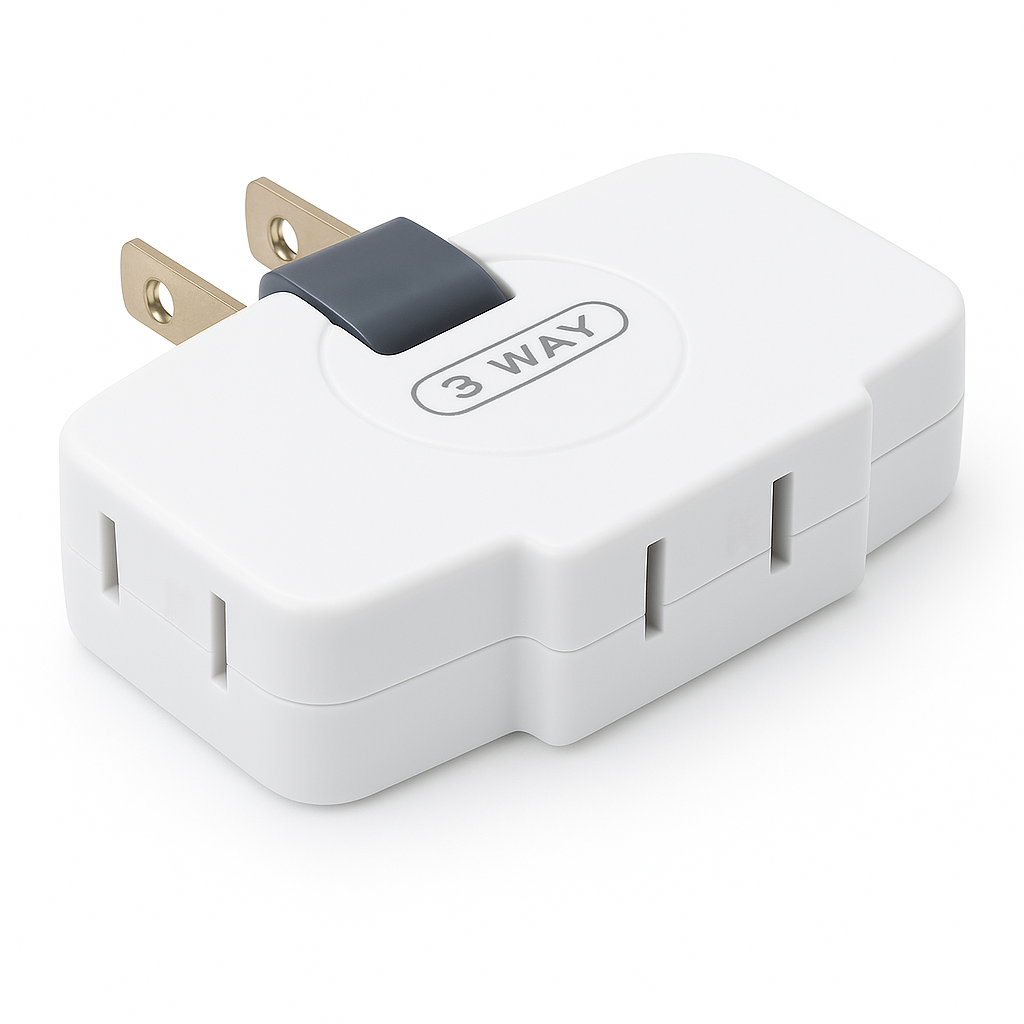 3-Way Wall Outlet Extender - Swivel AC Power Adapter