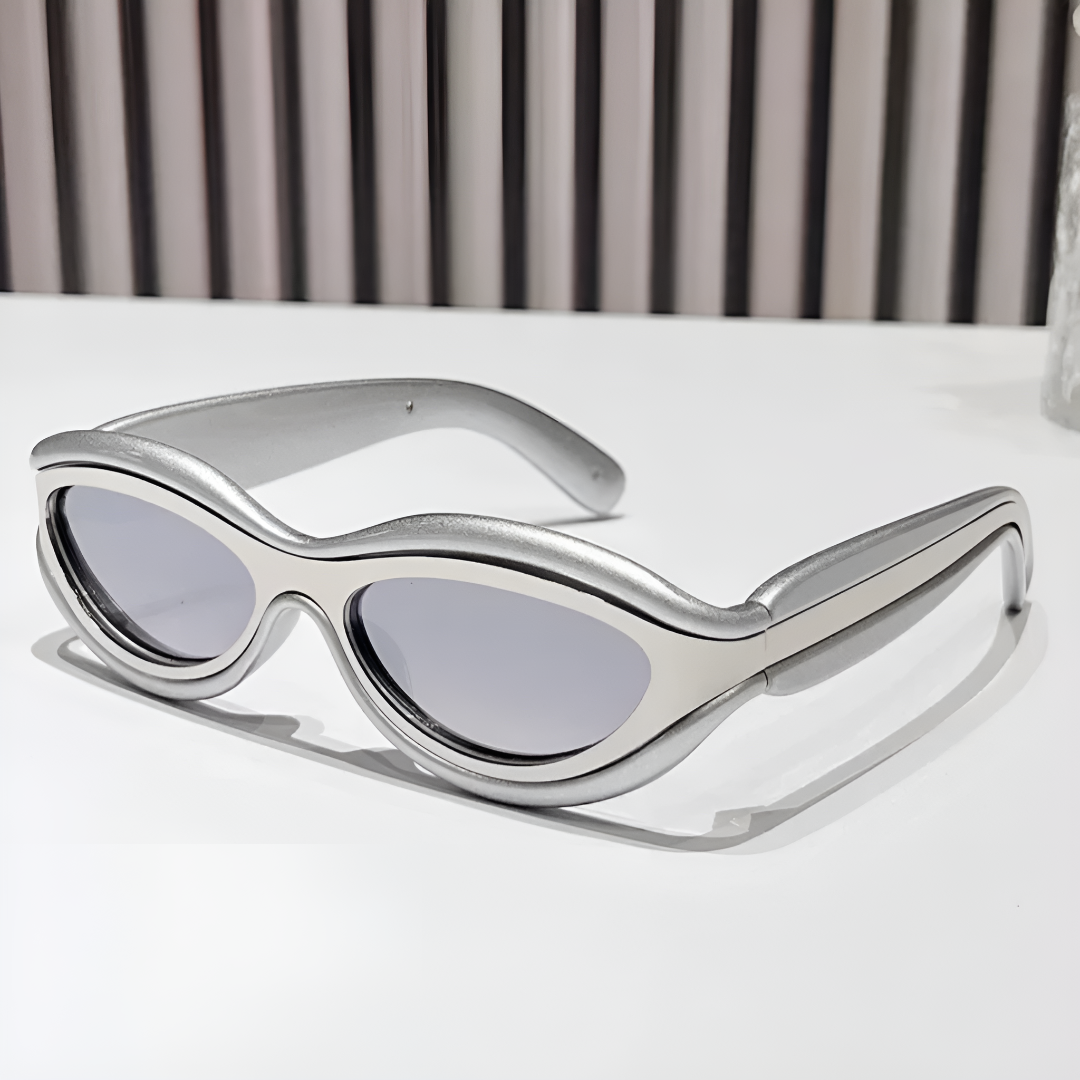 Futuristic Y2K Slim Oval Sunglasses