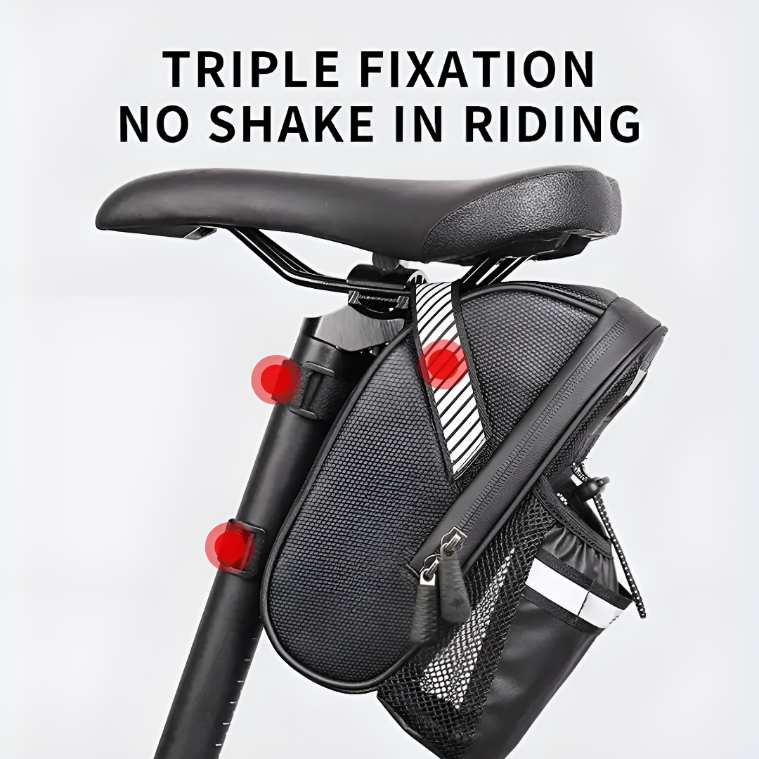 Waterproof Bike Seat Bag with Bottle Holder
