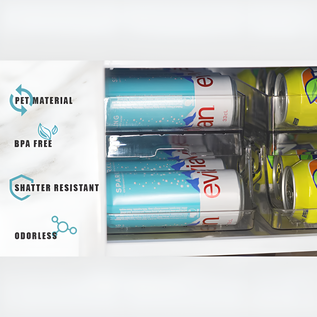 Stackable Rolling Soda Can Organizer