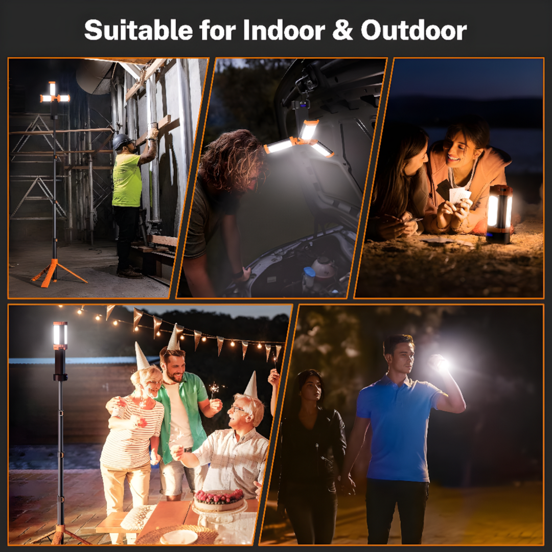 Rechargeable LED Camping Light Stand