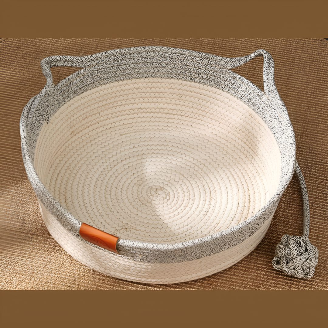 Woven Cat Basket Bed