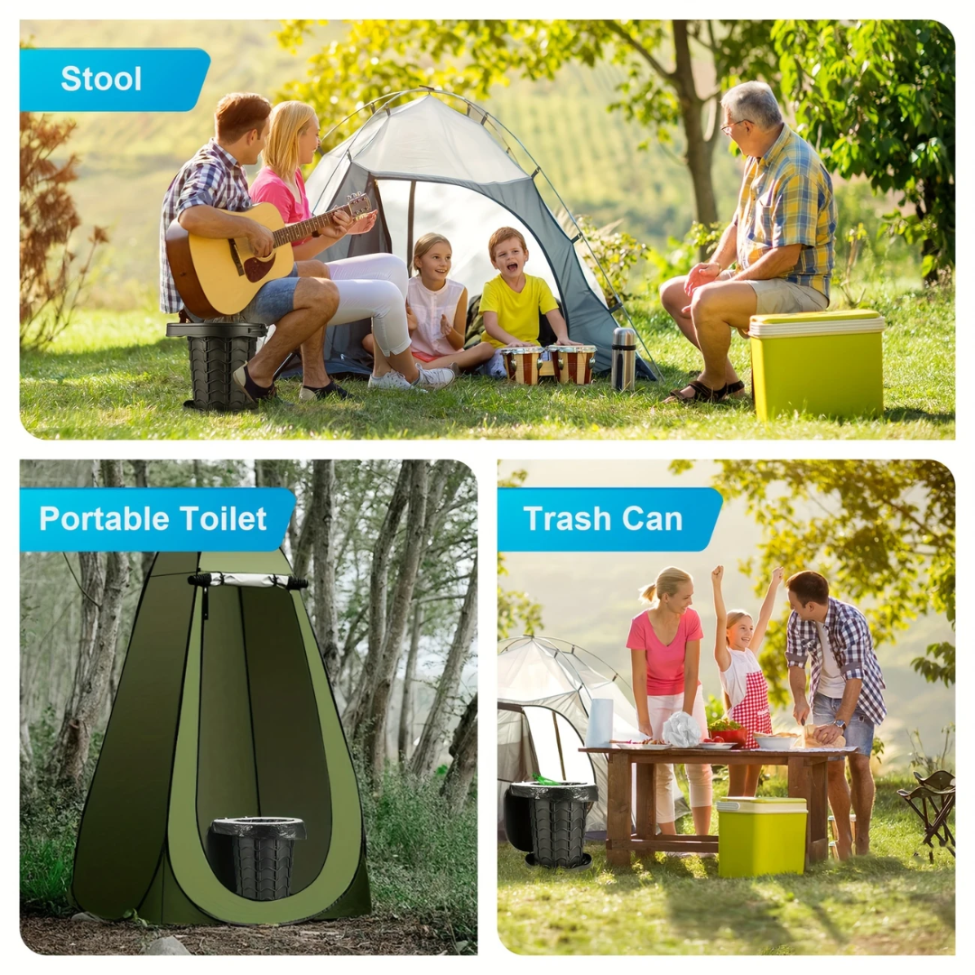 Folding Portable Toilet for Outdoors