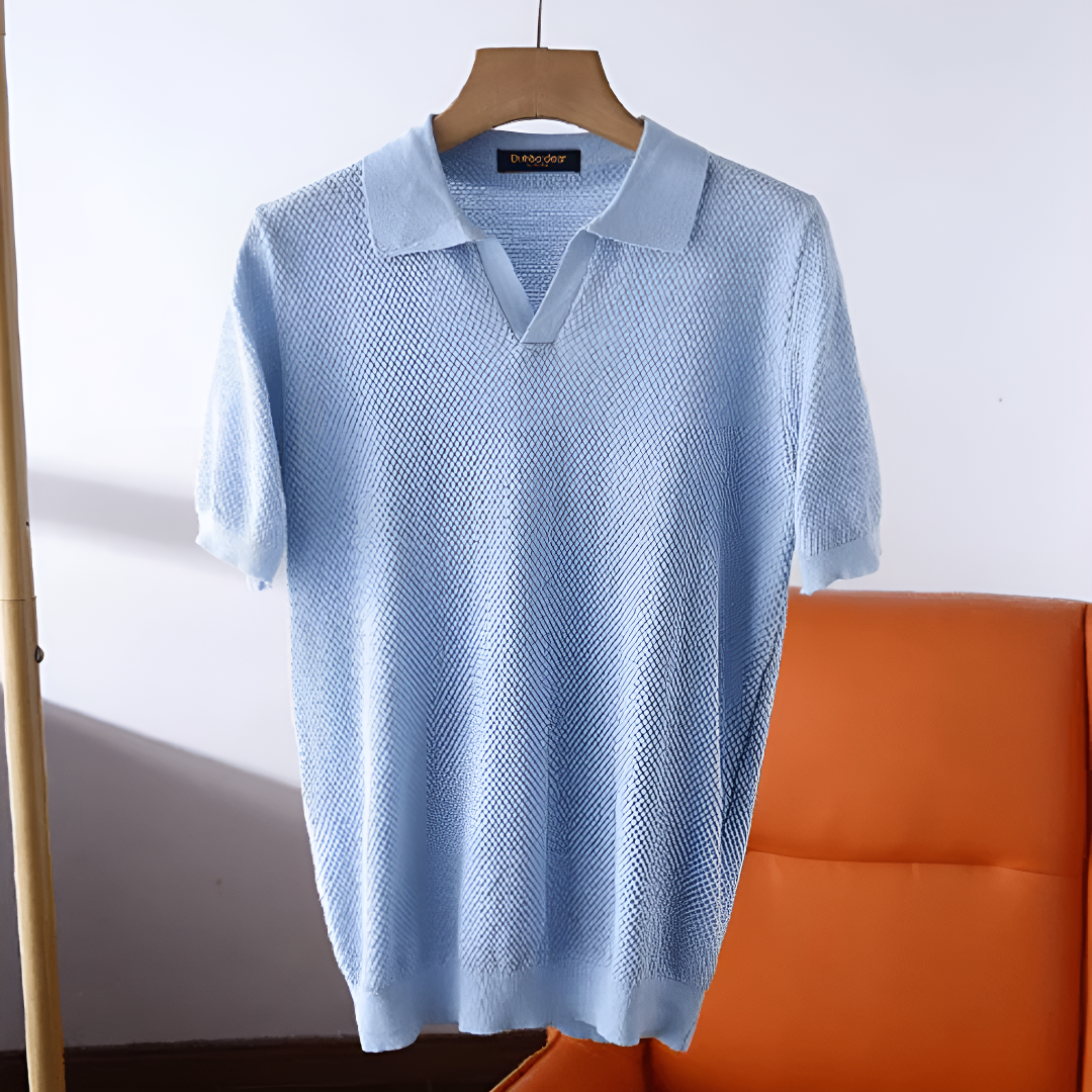 Breathable Short Sleeve Polo Shirt for Men