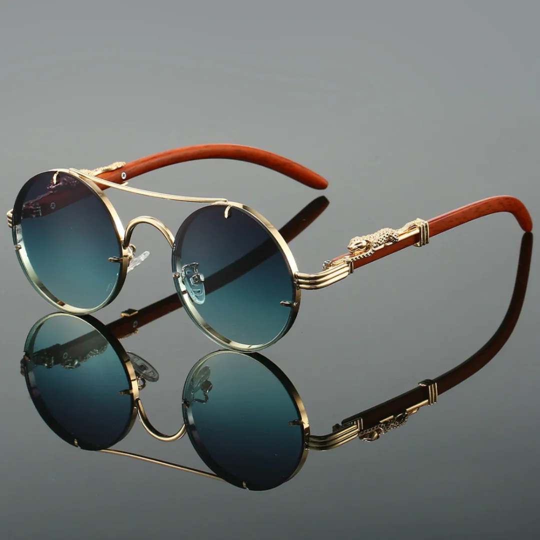 Luxury Round Double-Bridge Sunglasses for Men & Women