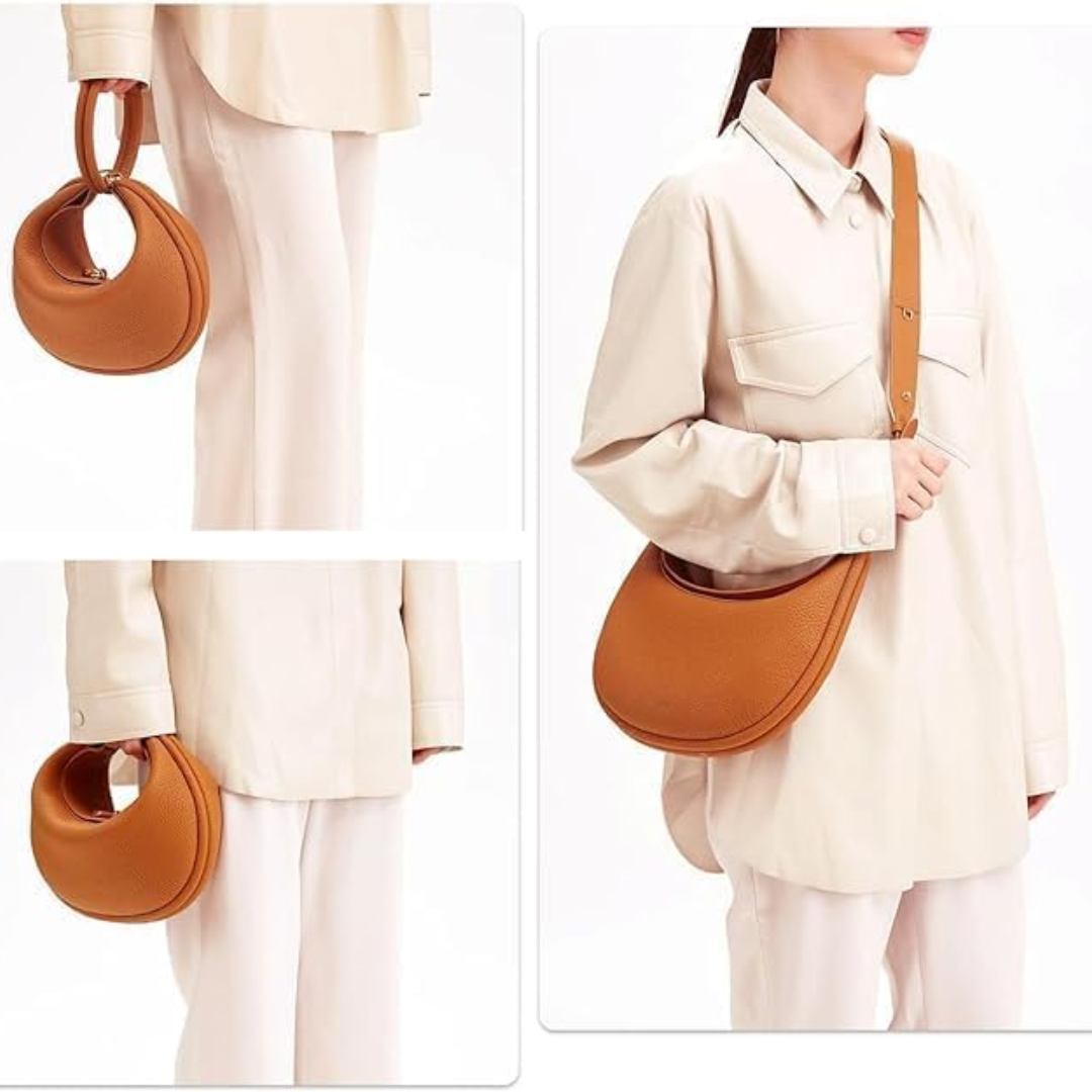 Crescent Crossbody Leather Purse
